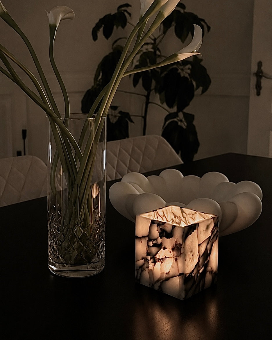 Cube Candle Holder - Calacatta Viola