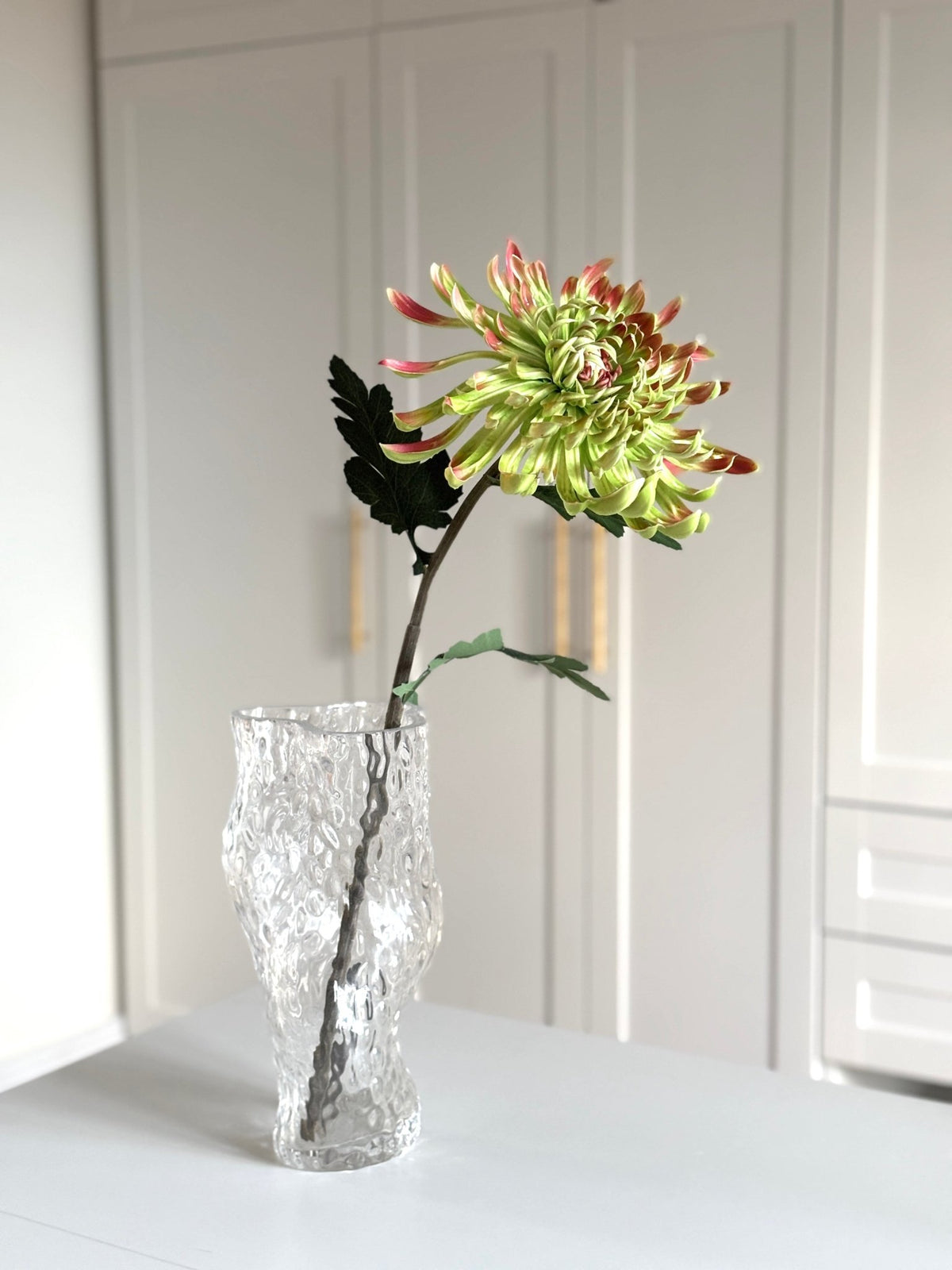 Chrysanthemum Stor - Grøn/Rød - Rare Copenhagen